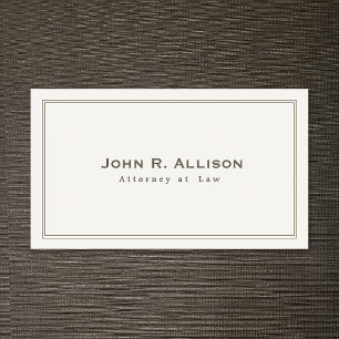 Carte De Visite Avocat simple traditionnel professionnel ivoire