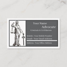 Carte de visite Avocat Standard, 3,5" x 2,0"