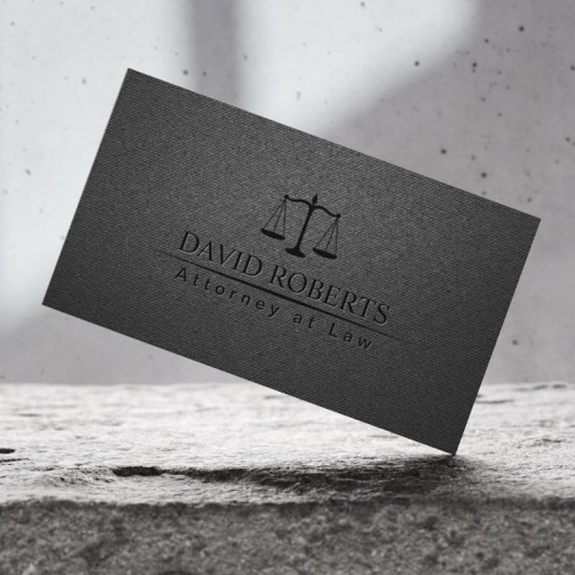 Carte De Visite Avocat Trendy Carbon Noir Professionnel (Créateur téléchargé)