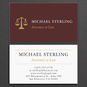 Carte De Visite Avocat unique en droit Bourgogne Gold Professional