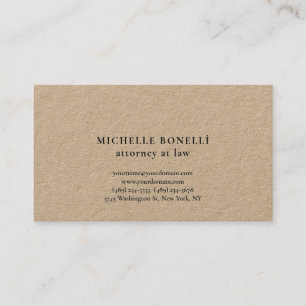 Carte De Visite Avocat unique Premium Kraft en droit simple