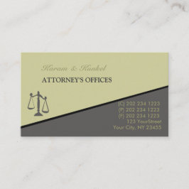 Carte De Visite Avocats inclinés à la mode modernes de mandataire
