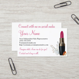 Carte De Visite Avon, médias sociaux, blancs