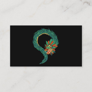 Carte De Visite Aztec God Quetzalcoatl Serpent Dragon Inca Maya Ci