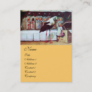 CARTE DE VISITE BABEAUCHEAU JAUNE FÊTE DE NAISSANCE