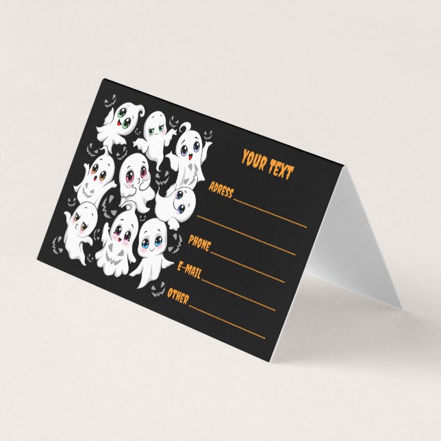 Carte De Visite Baby Ghosts Éffrayant mignon Halloween humeur (Devant)