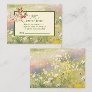 Carte De Visite Baby Girl Woodland Animal Douche