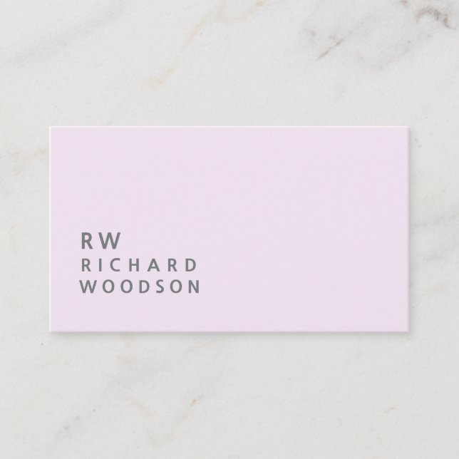 Carte De Visite BabY rose pâle et tendre féminin| Minimal (Devant)