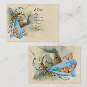 CARTE DE VISITE BABY SHOWER EN STORE BLEU ROSE