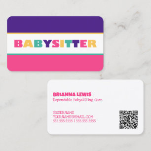 Carte De Visite Babysitter