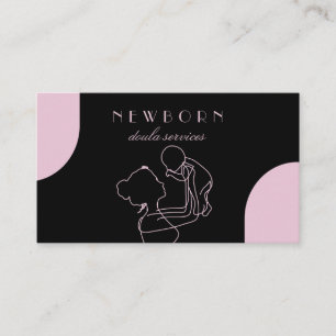 Carte De Visite Babysitter de la nounou rose, pédiatre