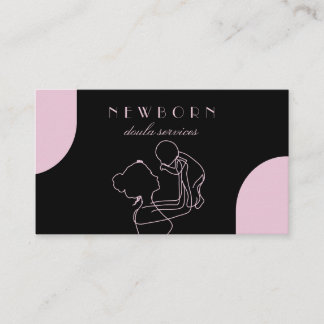 Carte De Visite Babysitter de la nounou rose, pédiatre