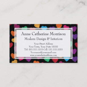 Carte De Visite Babysitter heureuse de coeurs, Childcare,