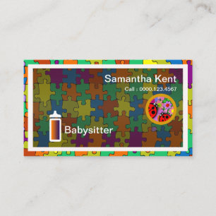 Carte De Visite Babysitter Magnifique Puzzle