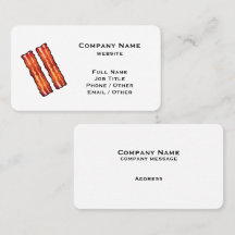 Carte de visite Bacon blanc