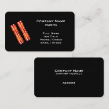 Carte de visite Bacon noir