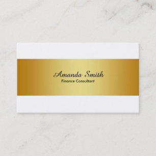 Carte De Visite Badge d'argent simple blanc élégant professionnel