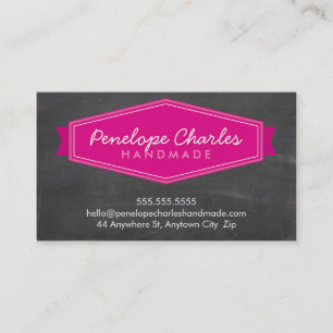 Carte De Visite BADGE MODERNE LOGO tableau rose vif