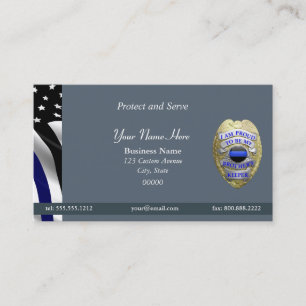 Carte De Visite Badge Thin Blue Line Brother's Keeper