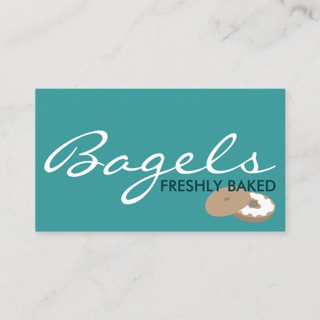 Carte De Visite BAGELS fraîchement cuits au four. (couleur (Devant)