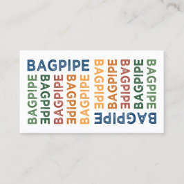 Carte De Visite Bagpipe mignon coloré