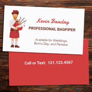 Carte De Visite Bagpiper