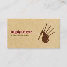 Carte De Visite Bagpiper QR pour la location de pipette