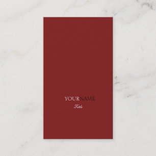 Carte De Visite Baguette rouge Elegante rouge Falu rouge