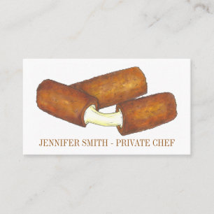Carte De Visite Baguettes de fromage Mozzarella Cuisine de nourrit