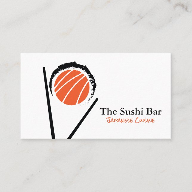 Carte De Visite Baguettes | Sushi Roll (Devant)