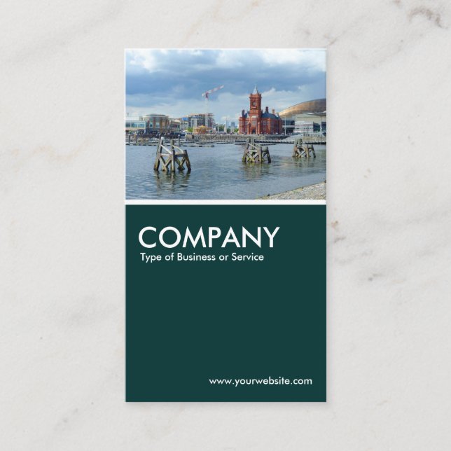 Carte De Visite Baie Cardiff - Vert foncé (Devant)