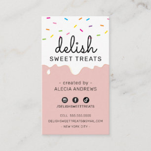 Carte De Visite BAIGNER DRIPS FROSTING Sprinkings modernes et colo