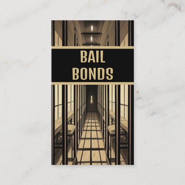 Carte De Visite Bail Bonds Jail Visite Salle (Devant)