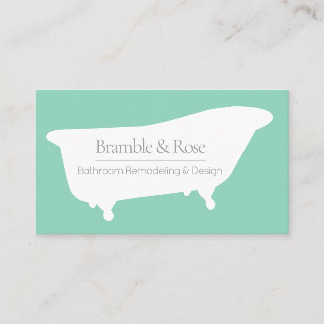 Carte De Visite Bain à bascule antique Clawfoot (Devant)