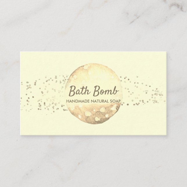 Carte De Visite Bain Bomb Spa de savon naturel Or (Devant)