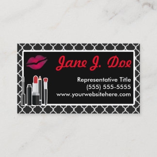 Carte De Visite Baiser cosmétique noir d'Avon