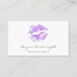 Carte De Visite Baiser violet réaliste Imprimer Maquillage lèvres