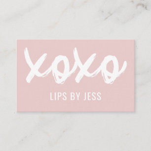 Carte De Visite Baisers XOXO tons neutres   Lipsense