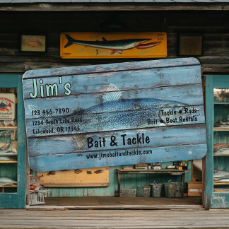 Carte De Visite Bait and Tackle Shop