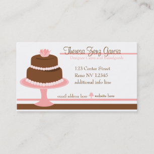 Carte De Visite Bakedgoods-Gâteau de concepteur