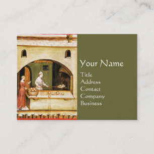 CARTE DE VISITE BAKER À FOUR ANTIQUE, BOUTIQUE DE PAIN DE BAKERY