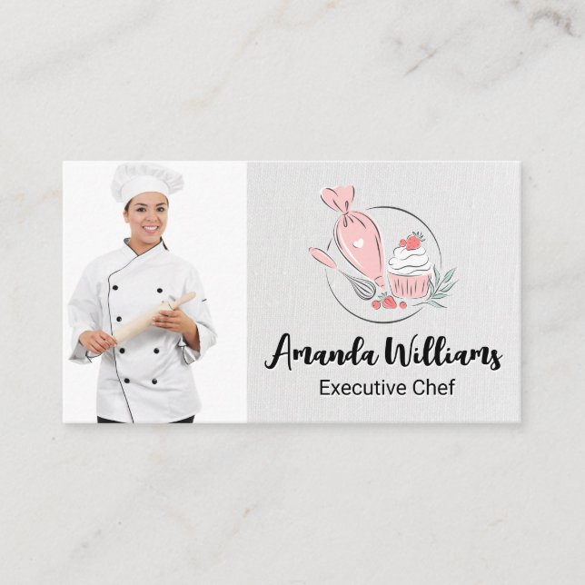 Carte De Visite Baker | Chef | Logo culinaire (Devant)