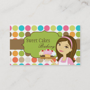 Carte De Visite Baker Cup Gâteaux Boulangerie Douceur Traitements