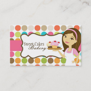 Carte De Visite Baker Cup Gâteaux Boulangerie Douceur Traitements