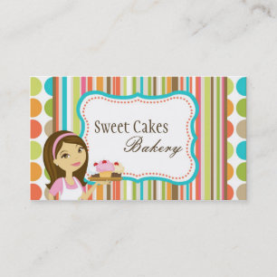 Carte De Visite Baker Cup Gâteaux Boulangerie Douceur Traitements