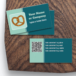 Carte De Visite Baker ou Event Caterer Pretzel ou votre logo et vo