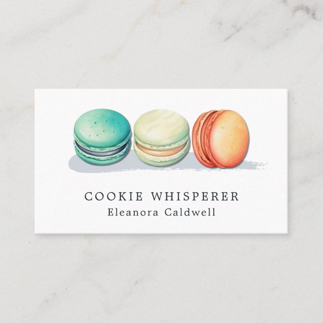Carte De Visite Baking Blogger Influencer Macarons (Devant)