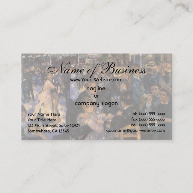 Carte De Visite Bal du moulin de la Galette de Renoir (Devant)