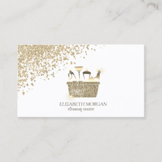 Carte De Visite  Balai de diamants en or Femme de ménage Ménage 