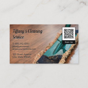 Carte De Visite Balai de nettoyage   code qr